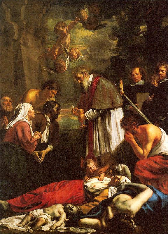 Oost, Jacob van the Younger St. Macaire of Ghent Tending the Plague-Stricken